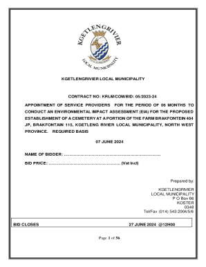 Kgetlengrivier Local Municipality - Bid Document