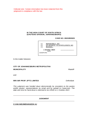 City of Johannesburg Metropolitan Municipality v Mir-Air ...