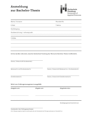 Bachelor- und Master-Thesis