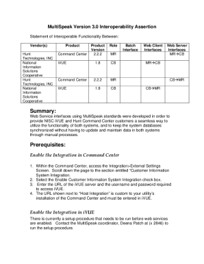 Multispeak Version 3.0 Interoperability Assertion