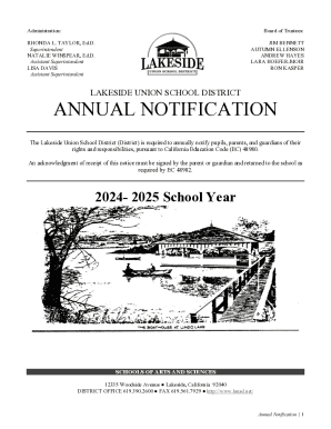 Annual Notification 2024-2025