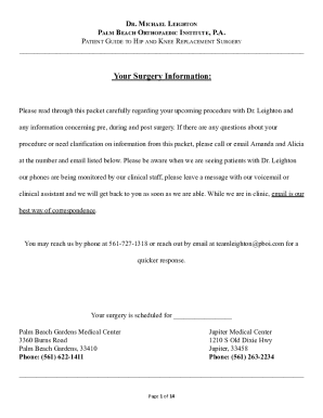 Patient Guide to Hip and Knee Replacement Surgery