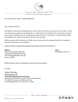 Certificate of Trust