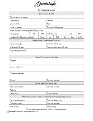 Enrolment Form
