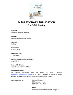 Discretionary Application for Public Display