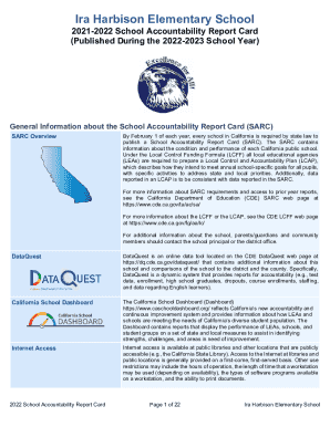 Ira Harbison Elementary School 2021-2022 SARC. Ira Harbison Elementary School 2021-2022 SARC