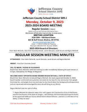 Regular Session (7:00pm)