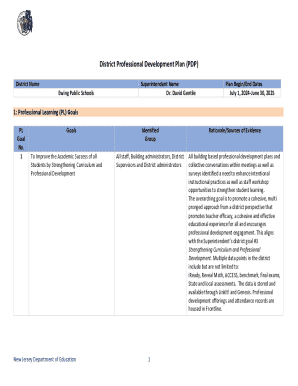 School and District Professional Development Planning - NJ.gov