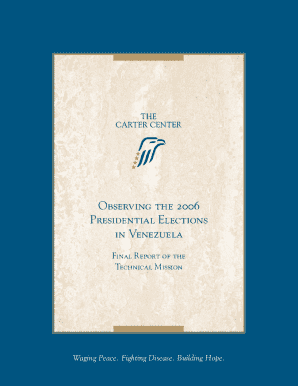 Observing the 2006 Presidential Elections in Venezuela