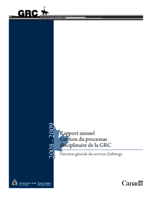 Rapport annuel, gestion du processus disciplinaire de la ...