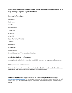 Day and Night Logistics Registration Form