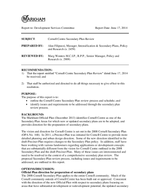 Cornell Centre Secondary Plan Review