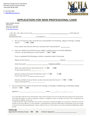 Application for Non Professional Card.docx