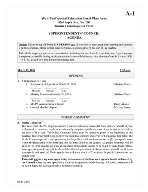 WESELPA Annual Budget and Superintendents Council