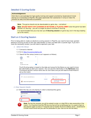 Play HQ E-Scoring Guide &amp; Demo - Play Cricket Support