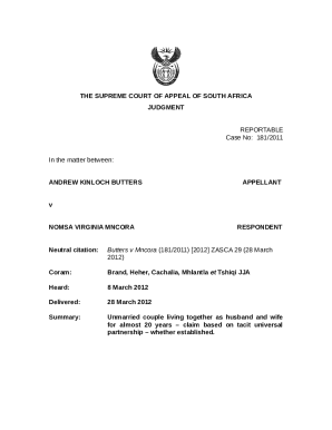 Butters V Mncora - Case summary. - THE SUPREME ...