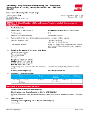 Brain-heart-infusion Agar Safety Data Sheet