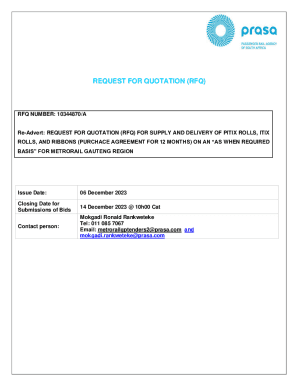 Request for Quotation (rfq)