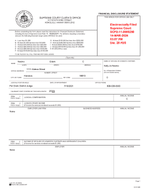 Financial Disclosure Statement