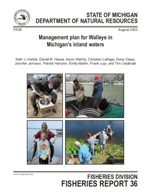 Management Plan for Walleye in Michigan’s Inland Waters