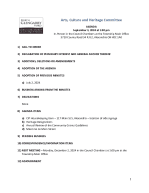 Arts, Culture and Heritage Committee Agenda and Minutes