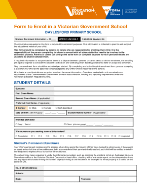 Student Enrolment Form