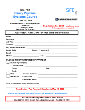 Slurry Pipeline Systems Course Registration