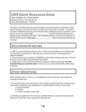 Life Group Discussion Guide