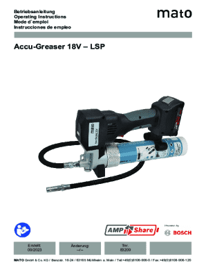 Accu-greaser 18v lsp