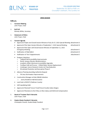 Unc-chapel Hill Board of Trustees Meeting Minutes