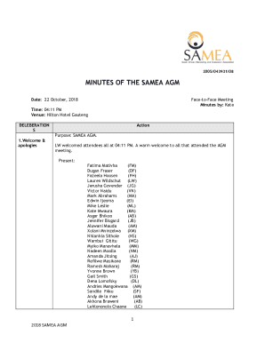 Samea Agm Minutes 2018