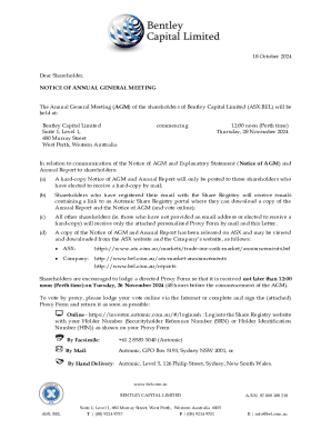 Notice of Annual General Meeting