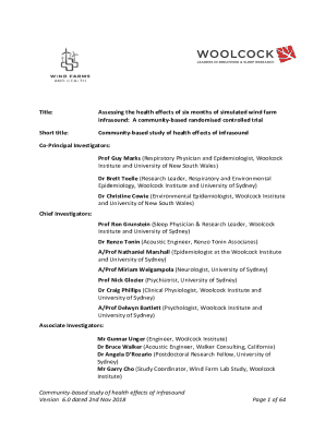 Community-based Study of Health Effects of Infrasound