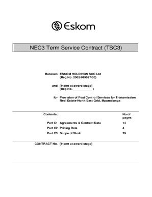Nec3 Term Service Contract (tsc3)