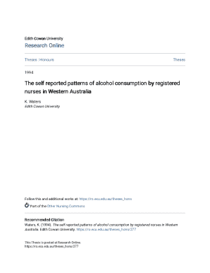 "The self reported patterns of alcohol consumption by ...