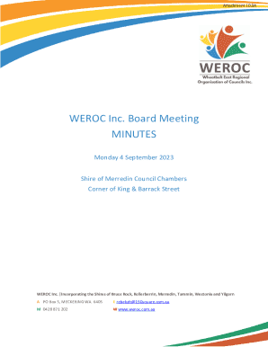 Weroc Inc. Board Meeting Minutes