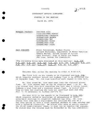 Government Affairs Committee Minutes