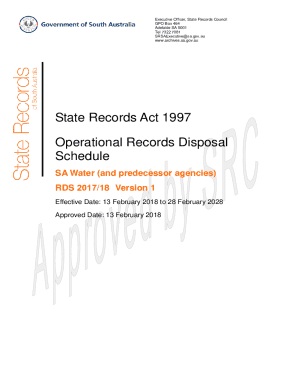 Disposal and Disposal Schedules