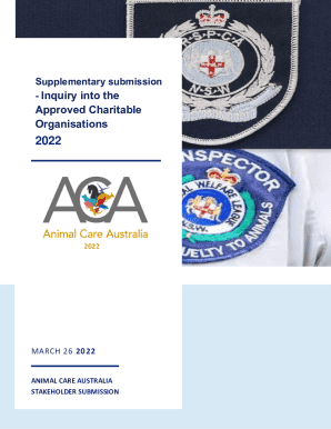 Supplementary Submission - Inquiry Into Approved Charitable Organisations