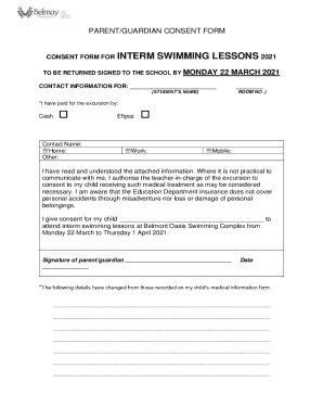 Belmay Primary School Student Enrolment Form.