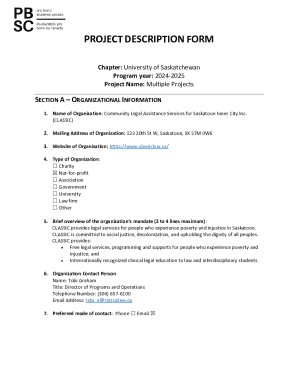 Project Description Form