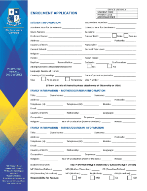 Enrolment Application