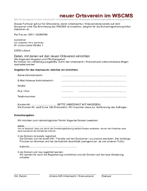 neuer Ortsverein im WSCMS