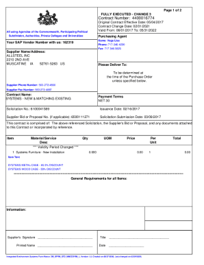 Contract Number: 4400016774