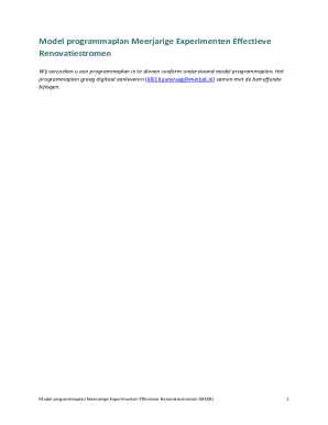 Modelprogrammaplan MEER