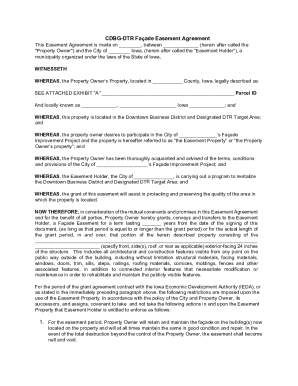 Cdbg-dtr Façade Easement Agreement