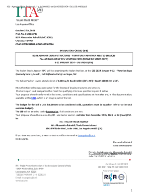 Invitation for Bid - Leasing of Display Structures