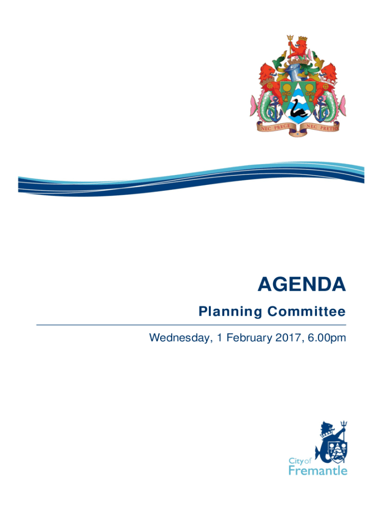 Fillable Online Planning Committee Agenda - 1 February 2017 Fax Email ...