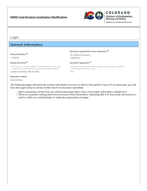 Drms Coal Revision Application Modification