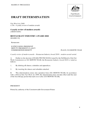 Restaurant Industry Award 2010